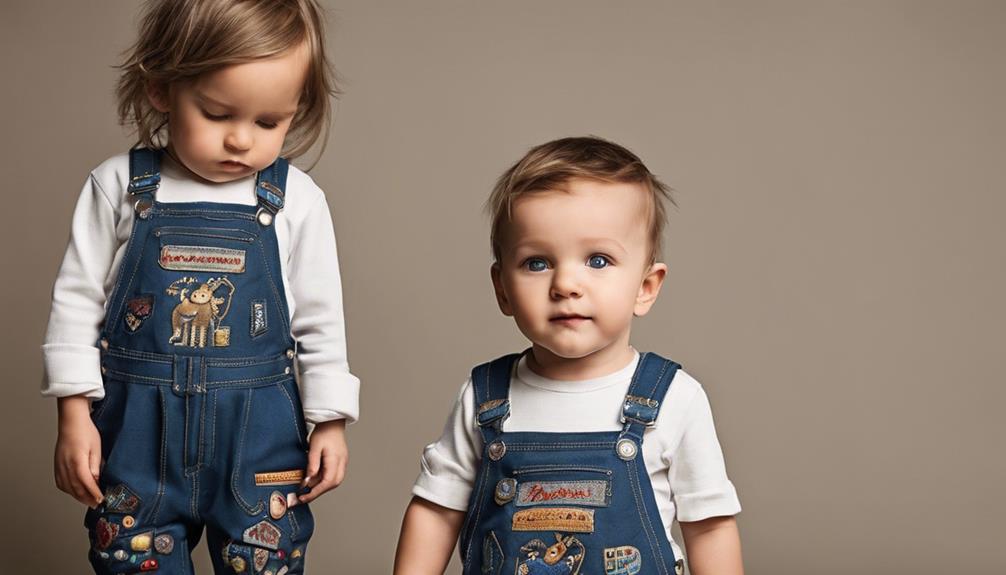 custom baby denim overalls
