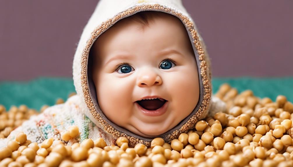 cute chickpea themed baby bibs