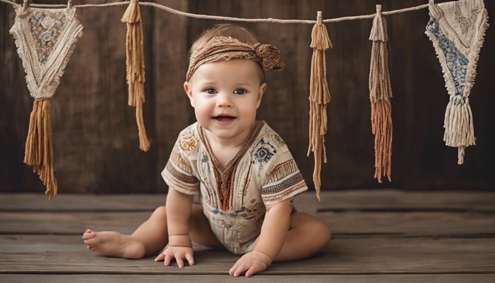 handmade baby rompers crafted in boho style