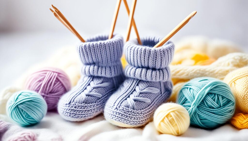 knitted booties