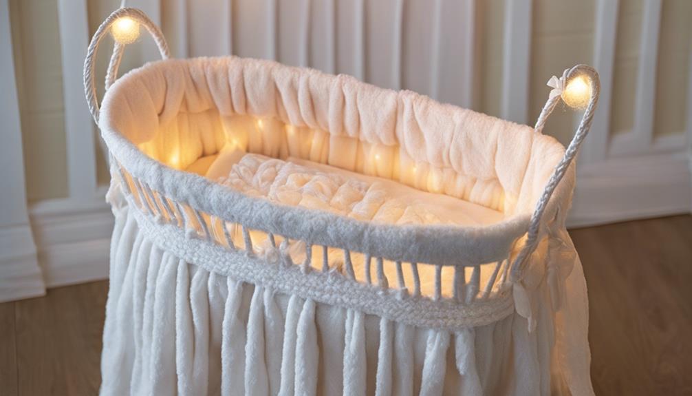 soothing baby in bassinet