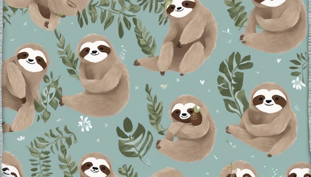 warm sloth themed blanket gift