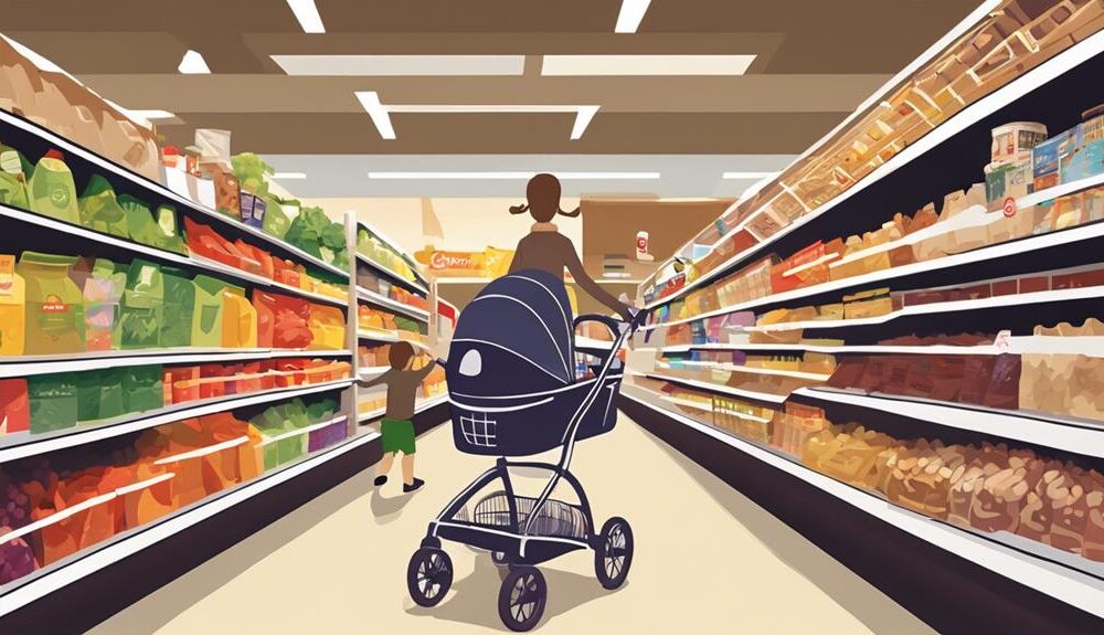 stroller grocery store etiquette