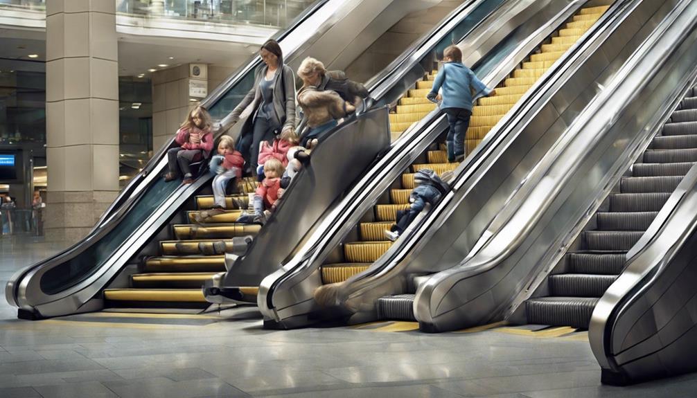 watch out for escalators