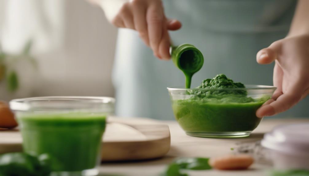 blending spinach into smooth puree