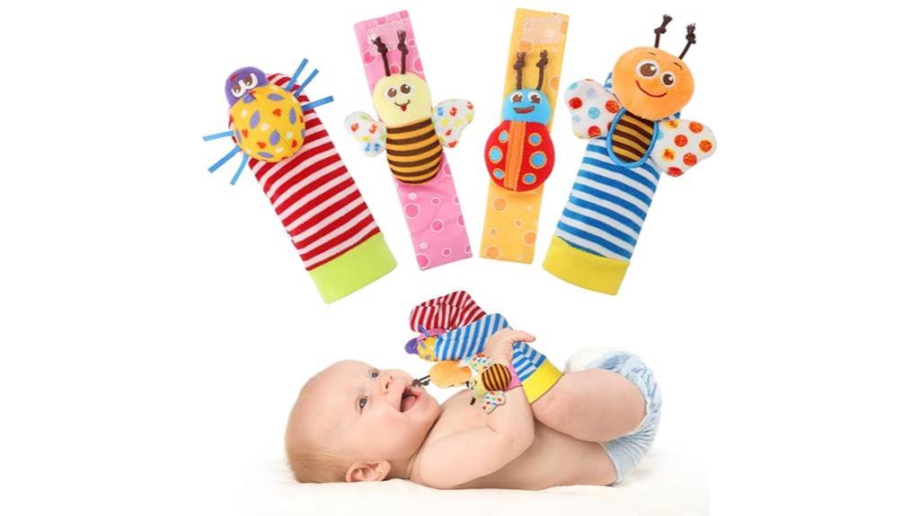 colorful baby rattles set