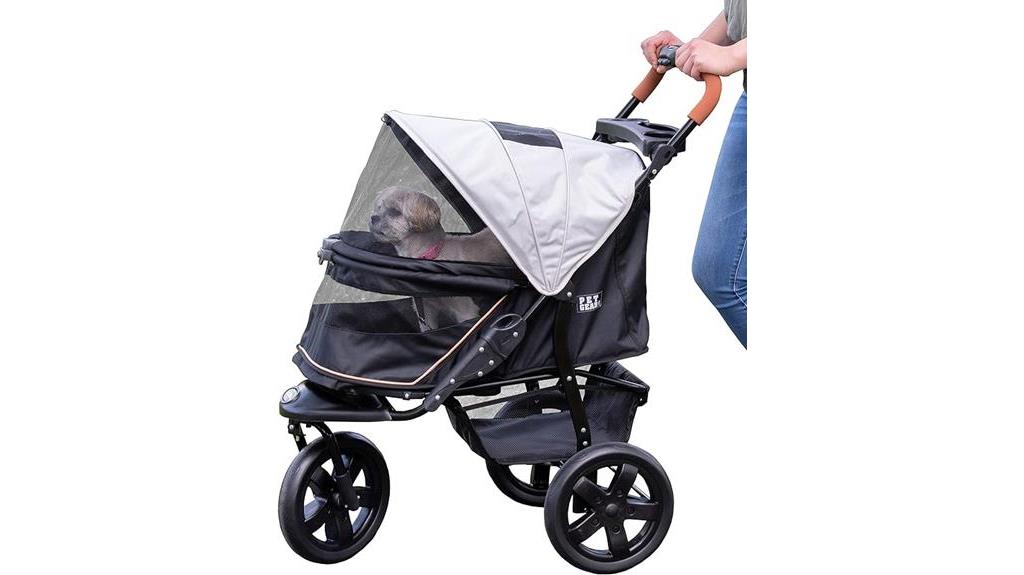 convenient no zip pet stroller