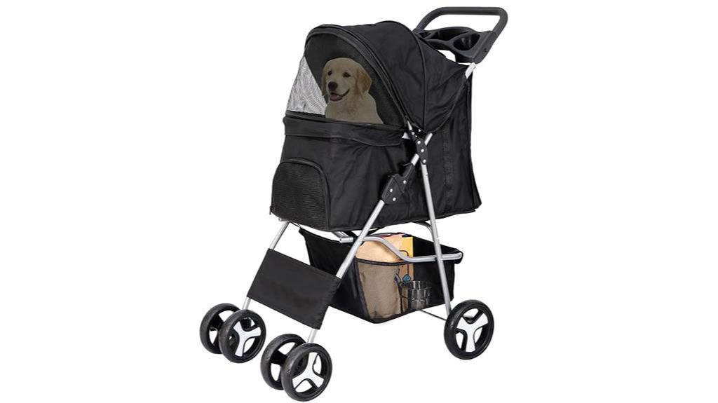 convenient pet stroller option