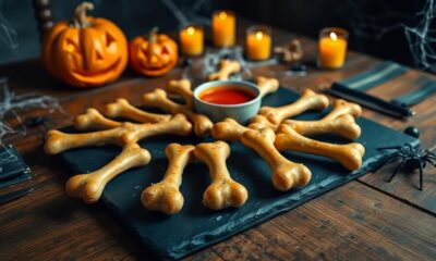 creepy halloween themed breadsticks