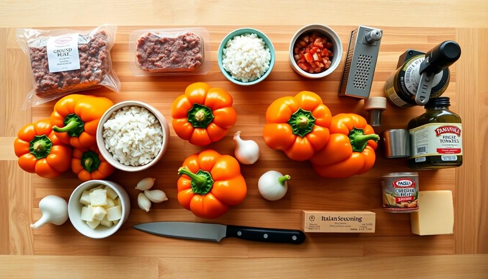 cut tops off peppers