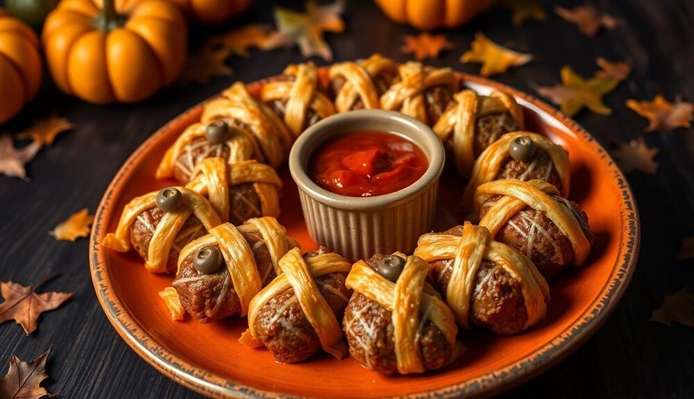 halloween themed meatball dish