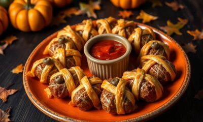 halloween themed meatball dish