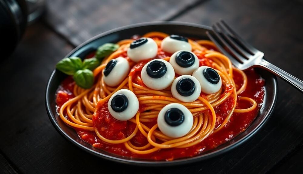 spooky halloween themed dish