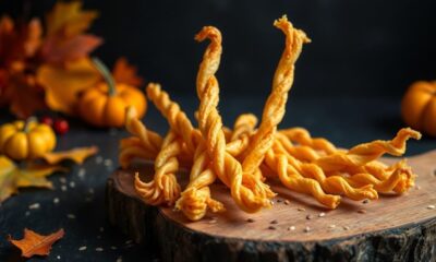 witch themed cheese straw snacks