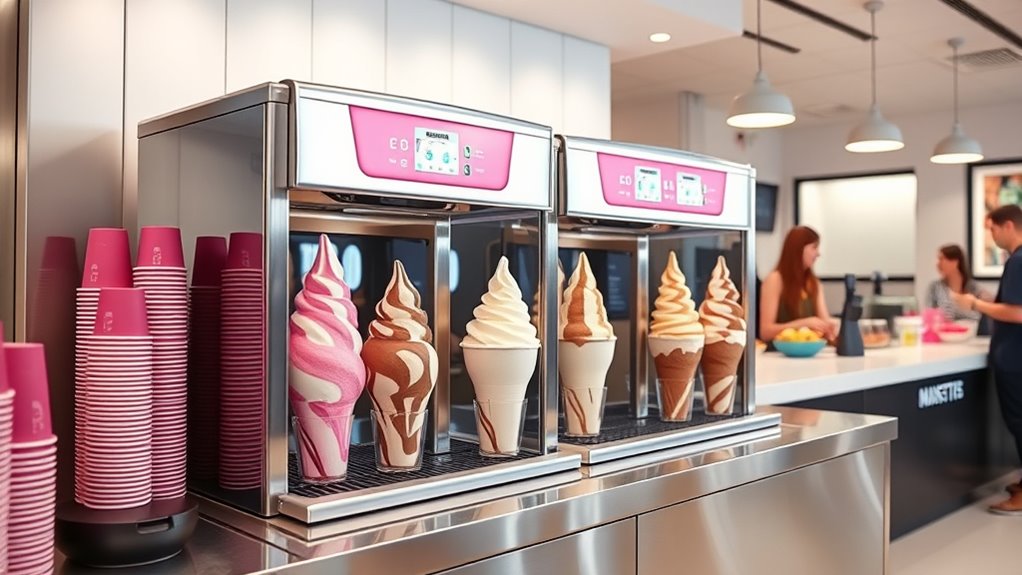 accessible user friendly frozen yogurt machines