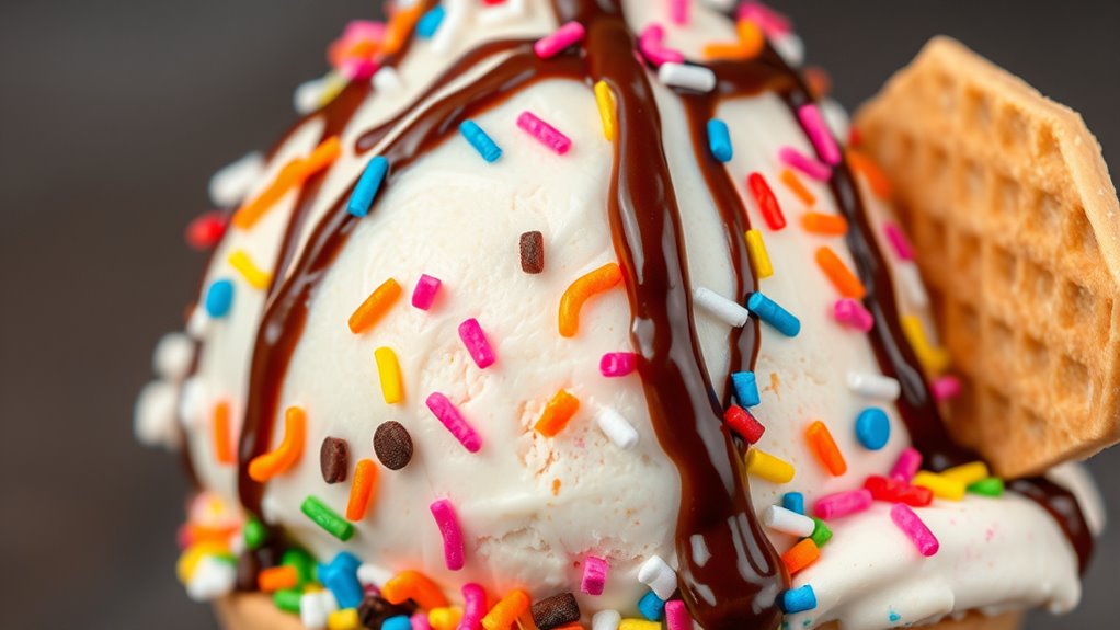 evenly applied artistic toppings