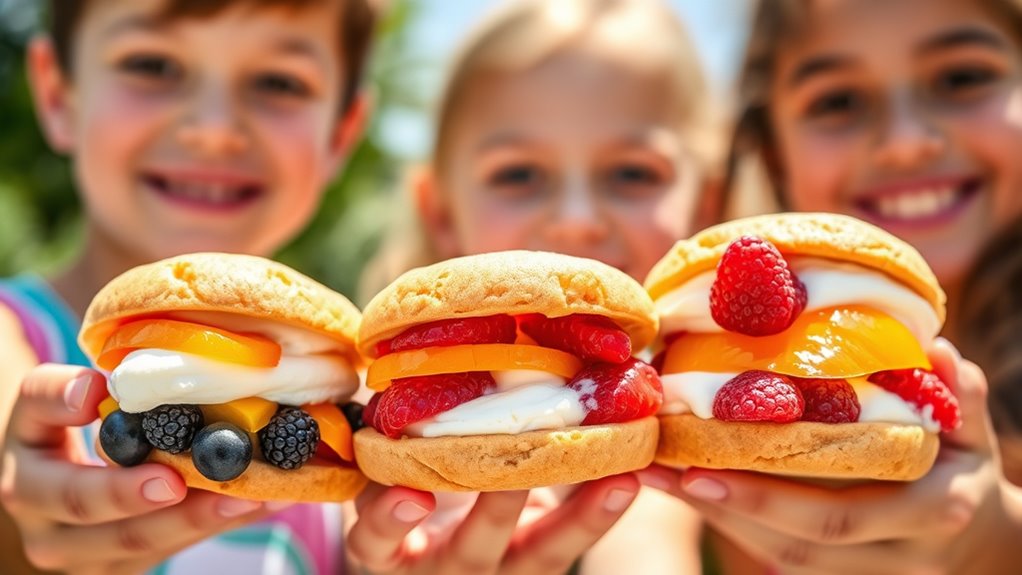 healthy fruit ice cream sandwiches