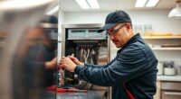 ice cream machine setup