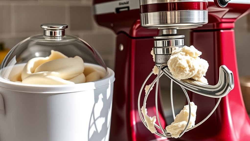 ice cream maker outperforms attachment