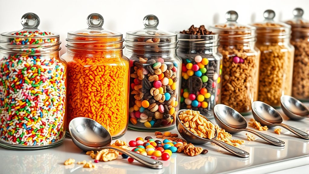 organized accessible toppings setup