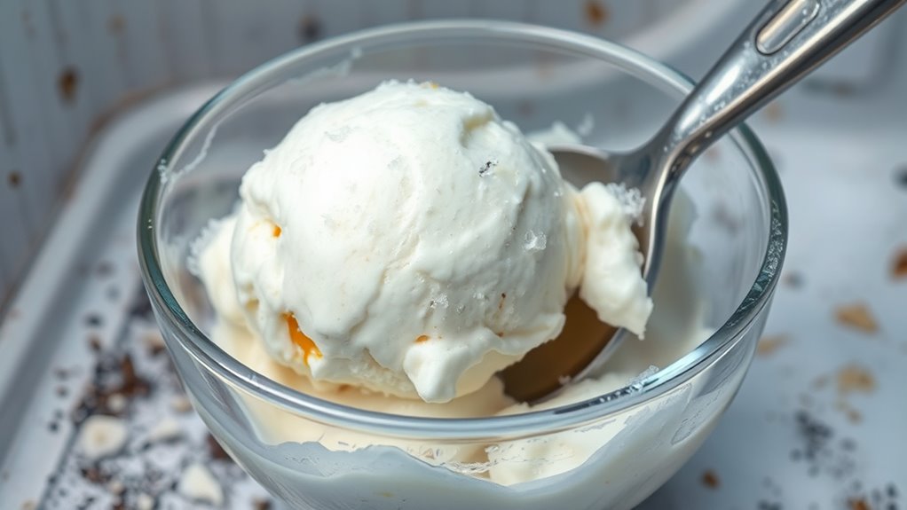 signs of homemade ice cream spoilage