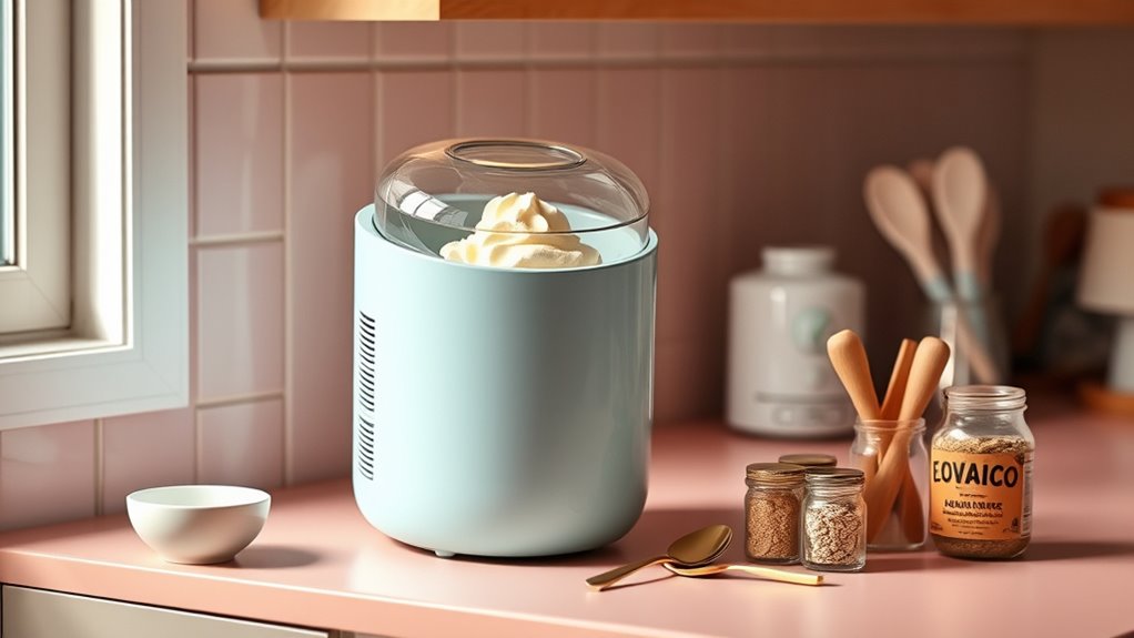 small portable space saving ice cream maker