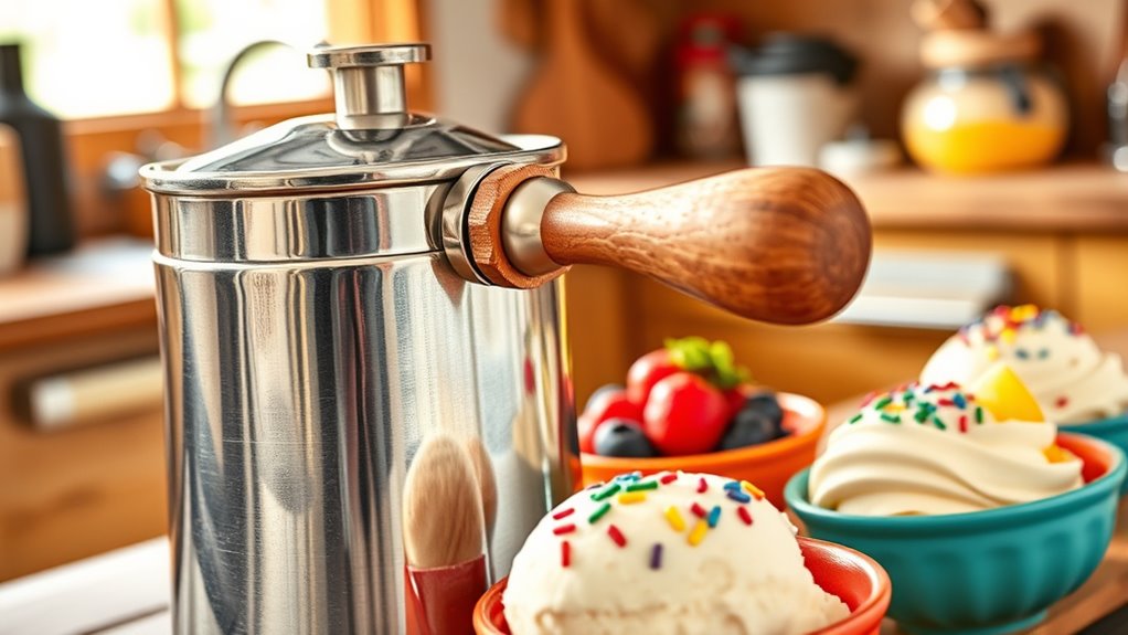 top hand crank ice cream makers