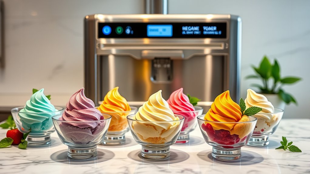 vegan ice cream setup