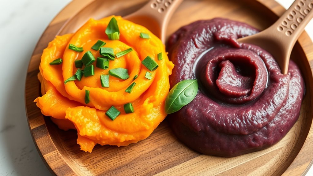 creative colorful nutritious purees