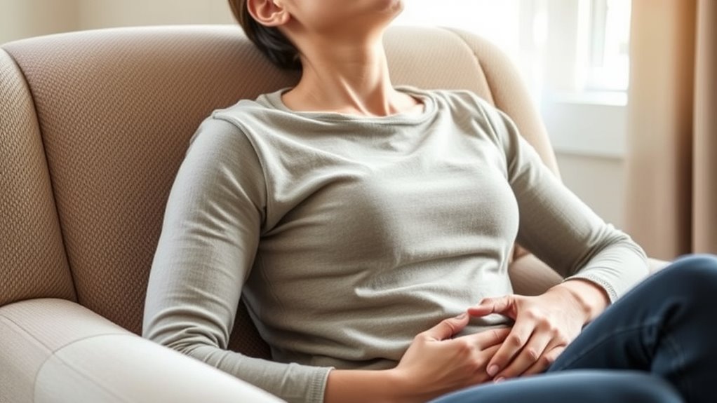 lean forward relax shoulders