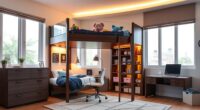 luxury kids loft bed desks