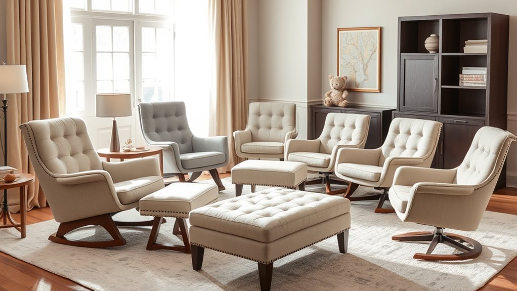 luxury nursery glider sets