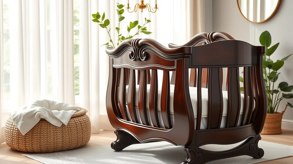 luxury wooden baby bassinets
