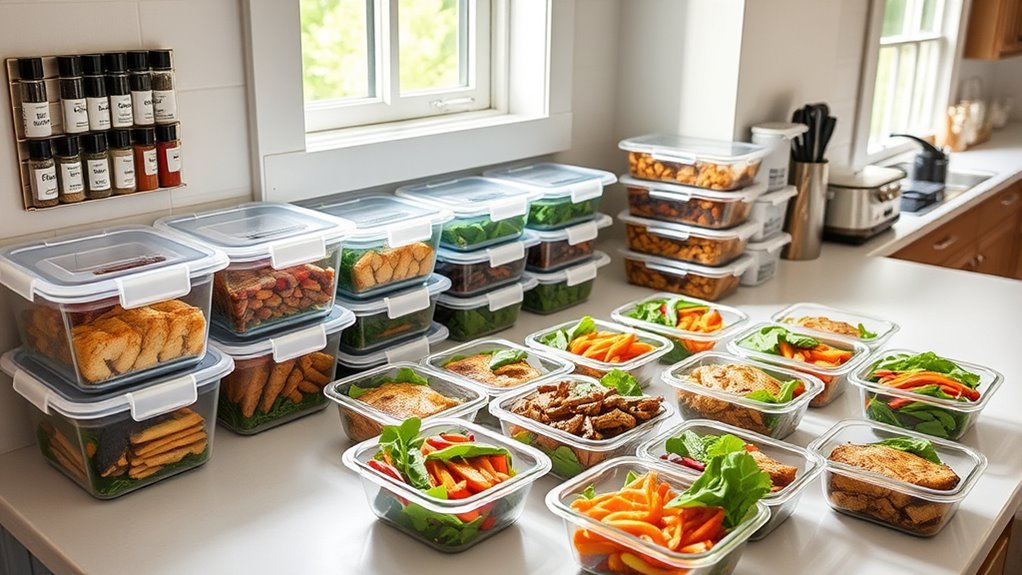 organized labeled meal storage