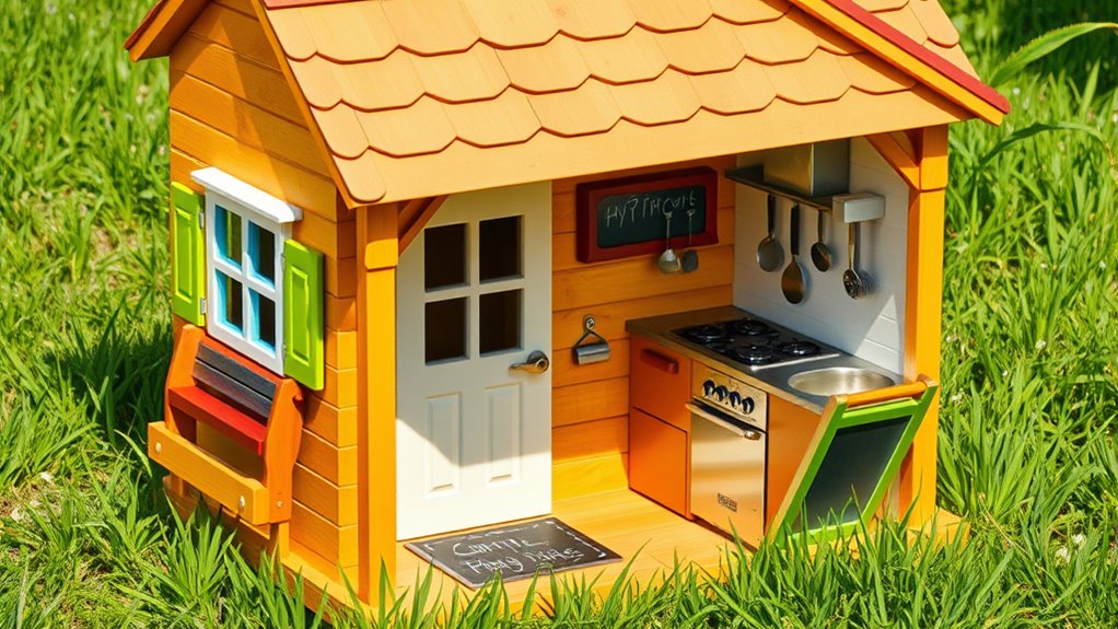 outdoor playhouses with kitchens