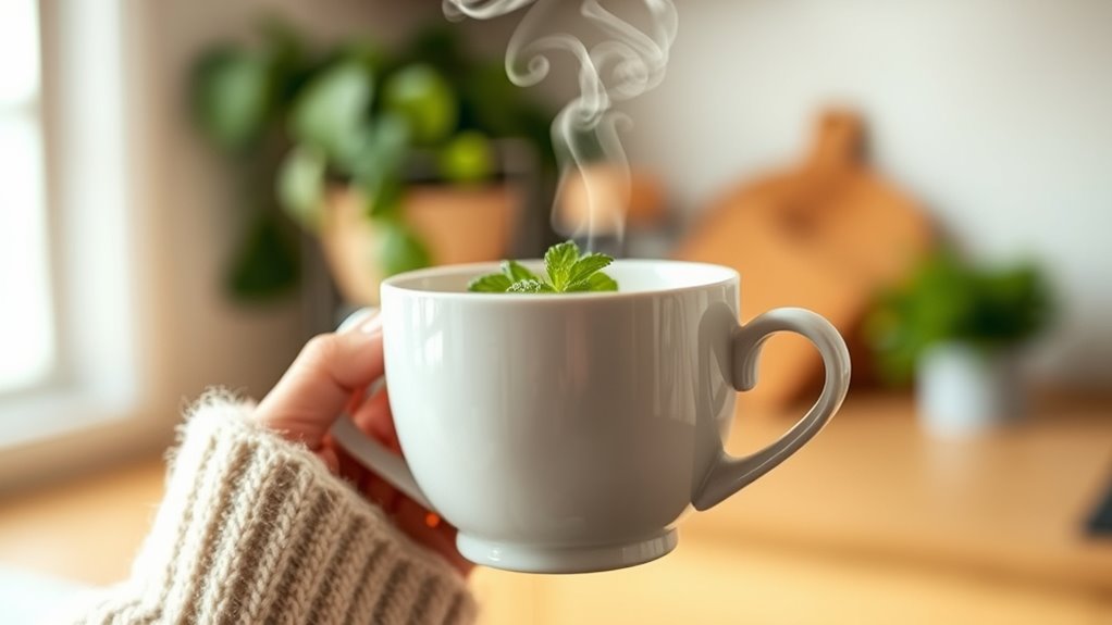 peppermint tea eases digestion