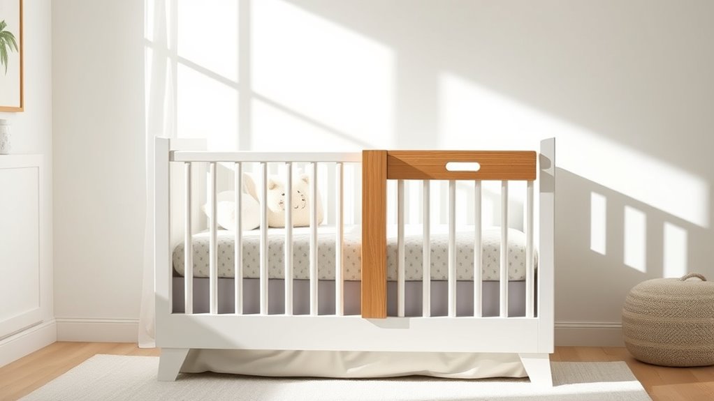 premium cribs with toddler rail