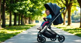 premium strollers with stand