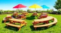 premium wooden toddler picnic tables
