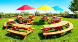 premium wooden toddler picnic tables