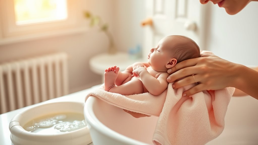 safe gentle baby bathing