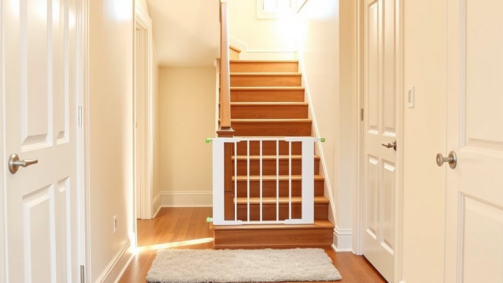 secure stairway and hallway areas