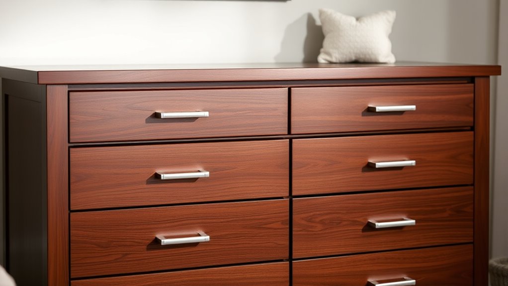 six drawer solid wood nursery dresser