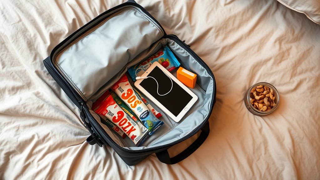 snacks and entertainment essentials