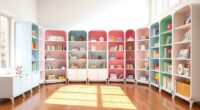 stylish front facing kid bookshelves