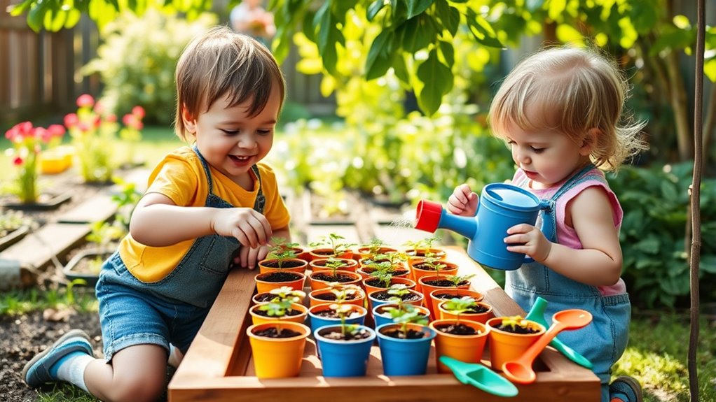 toddler gardening and learning