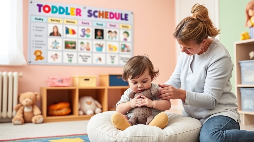 visual schedules and calm spaces