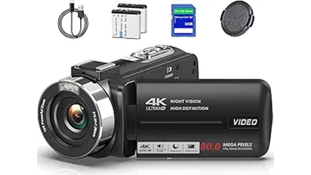 4k camcorder with zoom