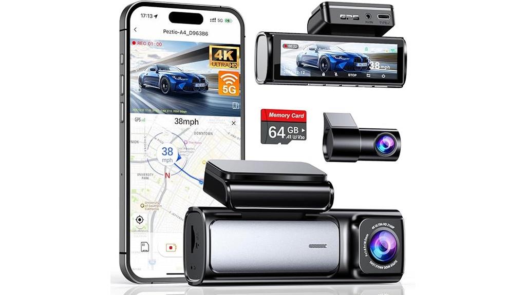 4k wifi gps dashcam
