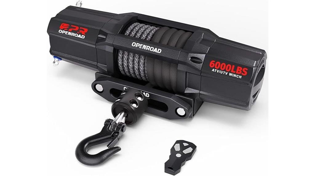 6000 lbs synthetic winch